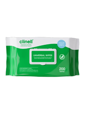 Clinell Disinfectant Universal Wipes Detergent Alcohol Free Flatpack