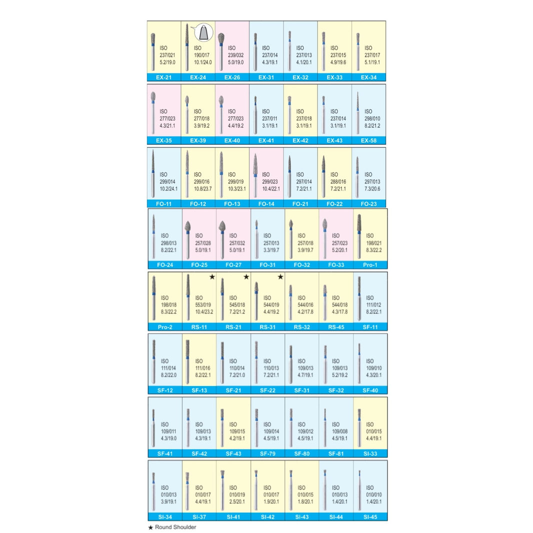 Mani Diamond Burs - Standard