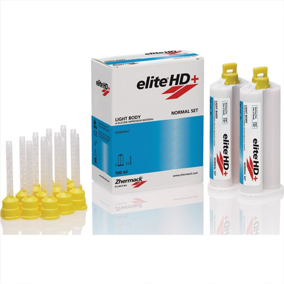 Elite HD+ Light Body 2x50 ml cartridges + 12 yellow small mixing tips