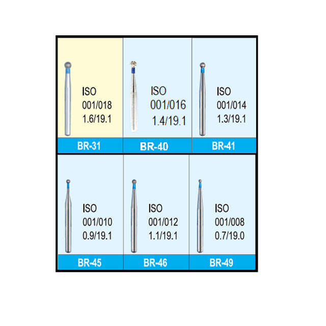 Mani Diamond Burs - Round Medium
