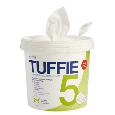Tuffie5 Hospital Grade Wipes Tub/225