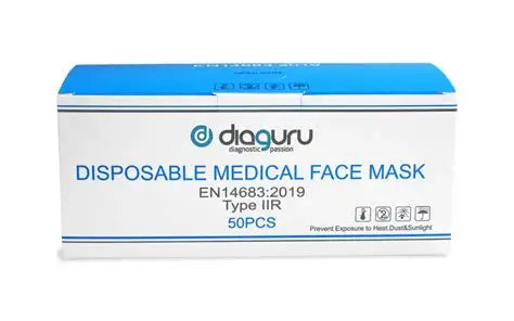 Diaguru Earloop Facemask Blue 50/Box