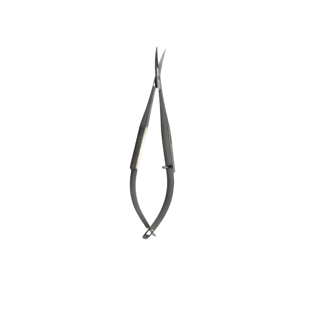ARMO Castroviejo Scissors flat handles sharp/sharp curved 10cm