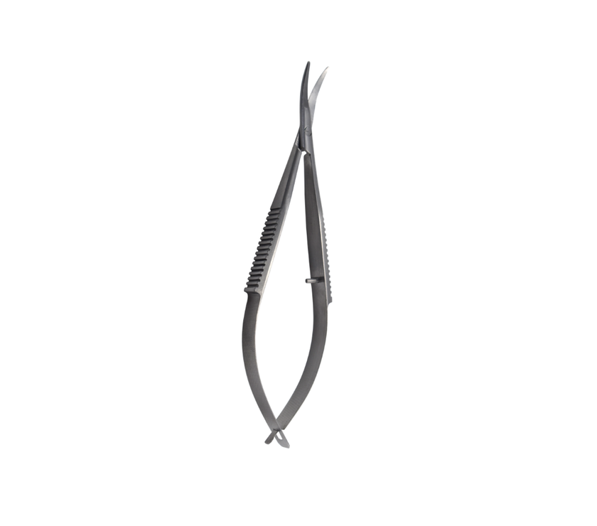 ARMO Castroviejo Scissors flat handles blunt/blunt curved 10cm