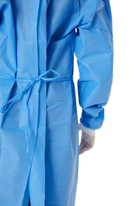 Tie Back Isolation Gown ASTM Level 3, Polypropylene + Polyethylene, 45 GSM/Carton of 90