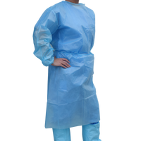 Tie Back Isolation Gown ASTM Level 3, Polypropylene + Polyethylene, 45 GSM/Carton of 90