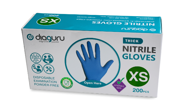 Diaguru Nitrile Examination Gloves Powder-Free Box/200