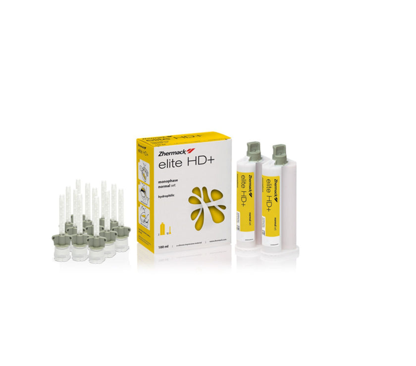 Elite HD+ Monophase Normal Set 2x50 ml Cartridges + 12 Small Yellow Mixing Tips