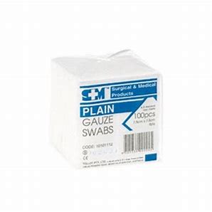 Plain Gauze Swab 8ply - Pack of 100