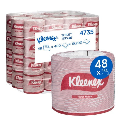 Kleenex Toilet Rolls 4735 - 2ply 400 sheets, 48 rolls