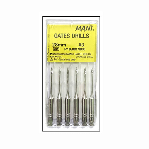 Mani Gates Glidden Drills 28mm 6/Pack