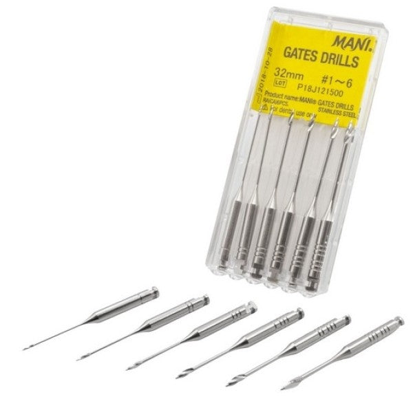 Mani Gates Glidden Drills 32mm 6/Pack