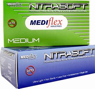 Mediflex Nitrasoft Nitrile Gloves Powder Free, box of 200