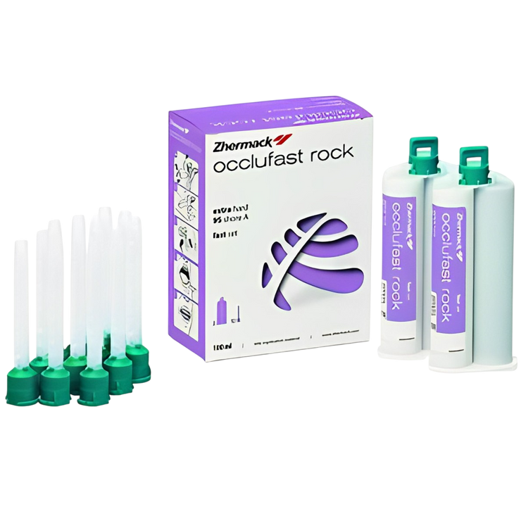Occlufast Rock 2x50 ml + 12 mixing tips medium / green