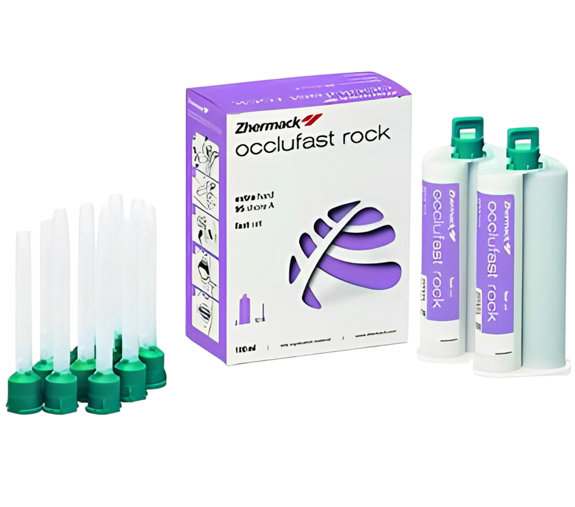 Occlufast Rock 2x50 ml + 12 mixing tips medium / green