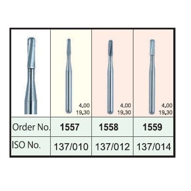 Mani Carbide Burs - Round End Straight Fissure, Cross Cut