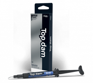 Top Dam Blue Light-Cure Gingival Barrier, Blue - 1x 2g syringe + 3x applicator tips